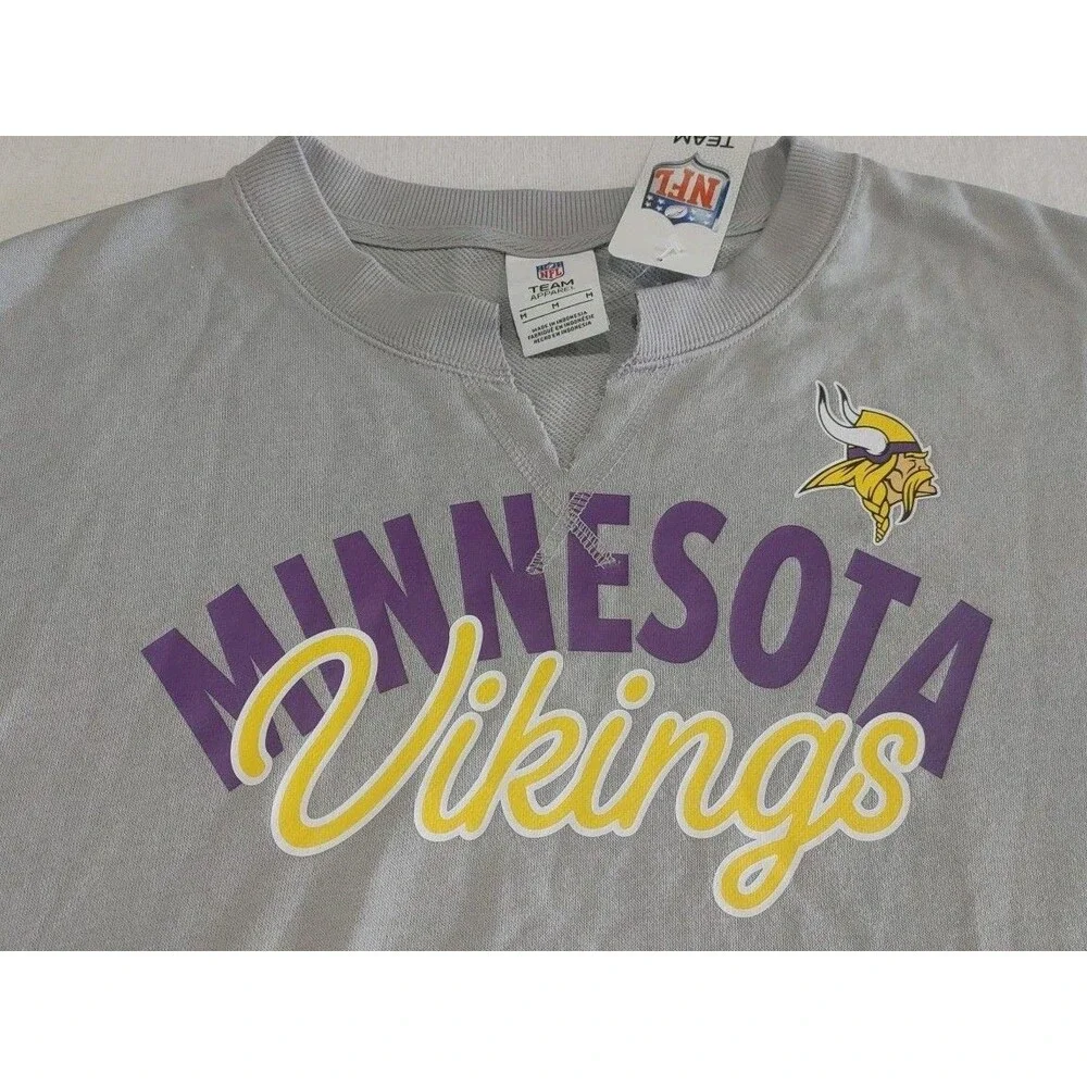Minnesota  Vikings NFL Team Apparel Women's Lightweight Sweatshirt Size Medium